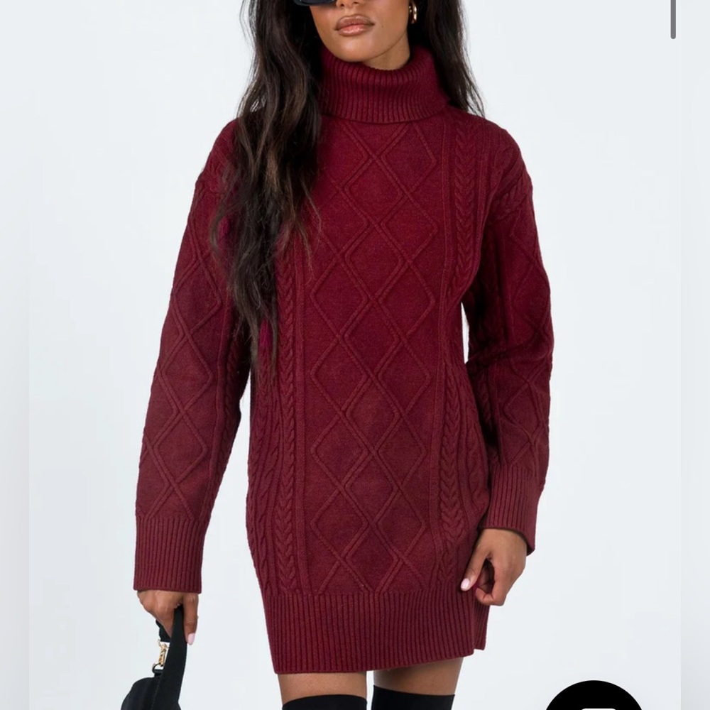 NWT burgundy sweater dress